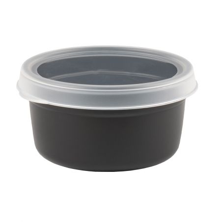 Boîte hermétique ronde noir - lot de 10