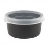 Boîte hermétique ronde noir - lot de 10